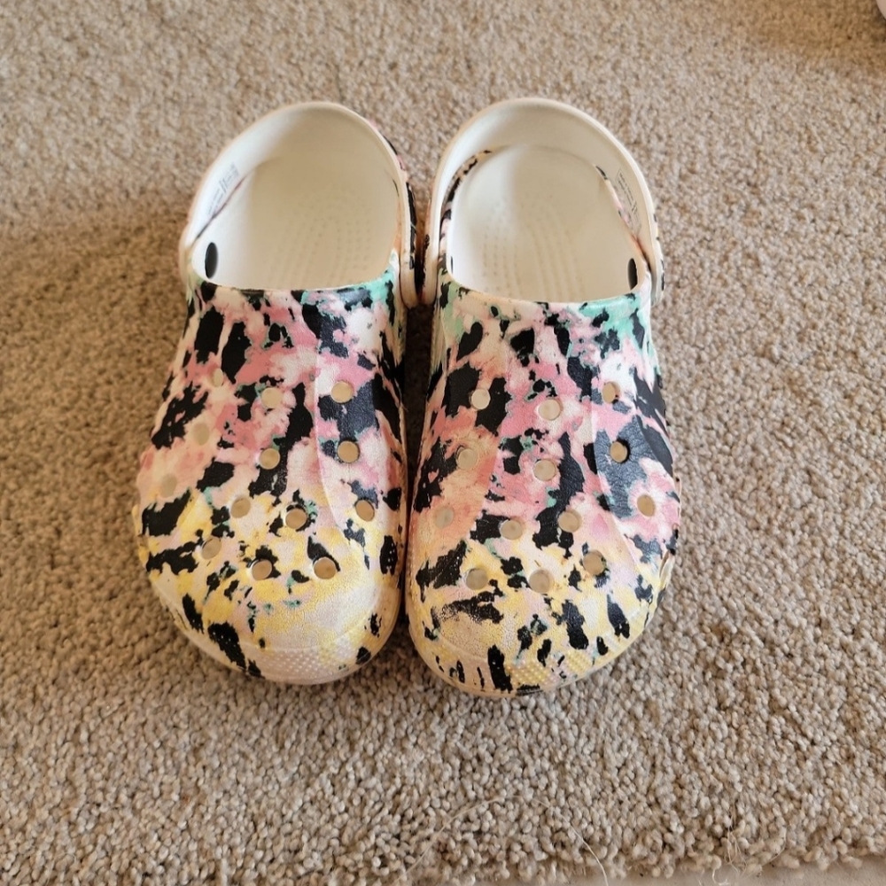 Tie dye crocs